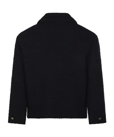 Gucci Double-breasted Wool Jacket Featuring Pockets In Black