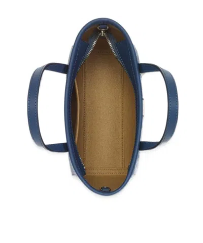 Mcm Toni Mini Visetos Shopper Top-handle Bag In Blue