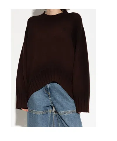 Attico Wool And Cashmere Sweater In Brown