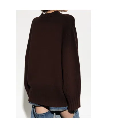 Attico Wool And Cashmere Sweater In Brown