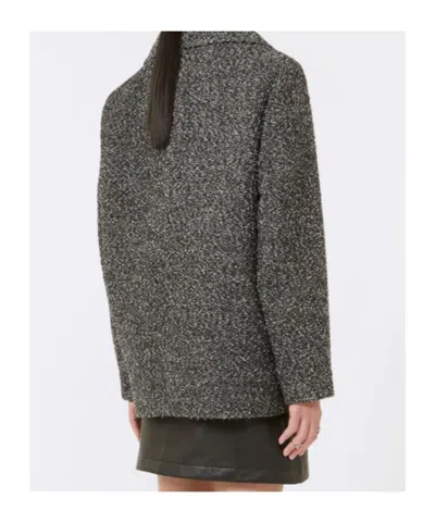 Sportmax Olaf Double Breast Wool Blend Short Coat In Gray
