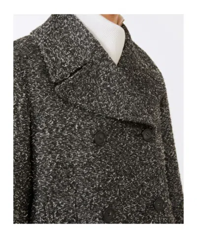 Sportmax Olaf Double Breast Wool Blend Short Coat In Gray