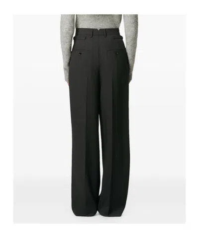 Ami Alexandre Mattiussi High-waist Tailored Suit Pants With Wide-leg Silhouette In Black