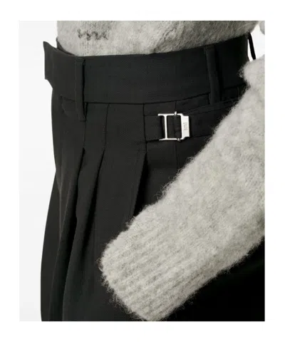 Ami Alexandre Mattiussi High-waist Tailored Suit Pants With Wide-leg Silhouette In Black