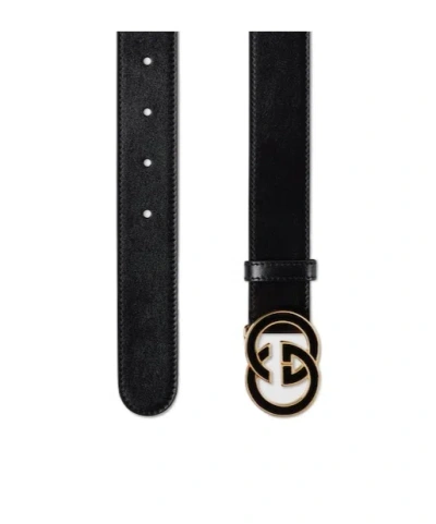 Gucci Interlocking G Buckle Leather Belt