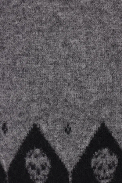 Alexander Mcqueen Mcqueen 'skull' Sweater In Gray