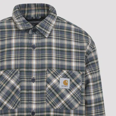 Carhartt Cronyn Shirt Jacket Plaid Pattern In Gray