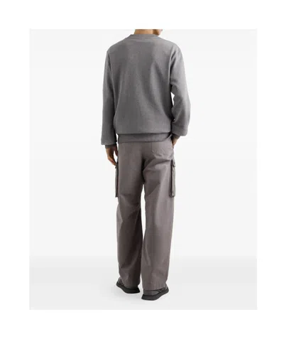 Dolce & Gabbana Jersey With Embroidery In Gray