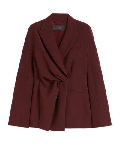 Max Mara Tailored Jacket Notched Lapels In Brown