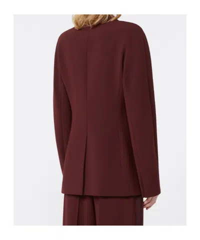 Max Mara Tailored Jacket Notched Lapels In Brown