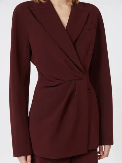 Max Mara Tailored Jacket Notched Lapels In Brown