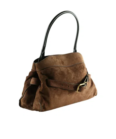 Marc Jacobs The Suede Dakota Satchel Bag In Yellow
