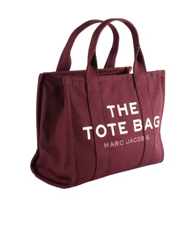 Marc Jacobs Borsa A Mano The Canvas Small Tote Bag Dark Plum In Red