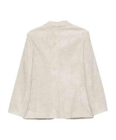 Alysi Single-breasted Jacket In White