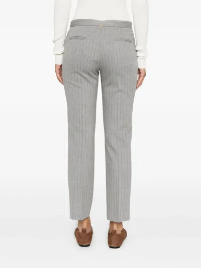 Twinset Twin-set Pinstripe Tailored Trousers In Gray