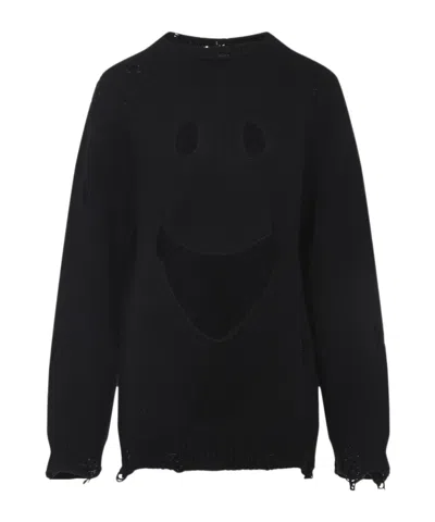 Moschino Couture Black Wool Sweatshirt In Black