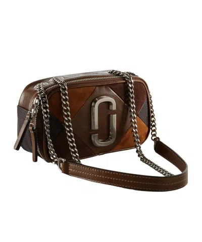 Marc Jacobs The Quilted Softshot Brown Multi Suede Cross-body Bag Size In Brown