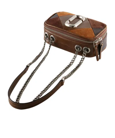 Marc Jacobs The Quilted Softshot Brown Multi Suede Cross-body Bag Size In Brown