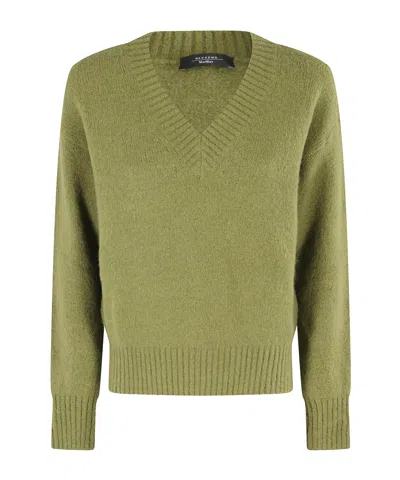Weekend Max Mara Green Visita Sweater In Green