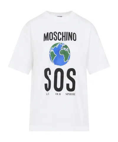 Moschino Couture Tshirt With Print In White