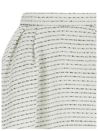 Alessandra Rich Tweed Skirt With A-line Silhouette And High Waist In Multi