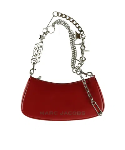 Marc Jacobs The Star Charm Leather Shoulder Bag In Red