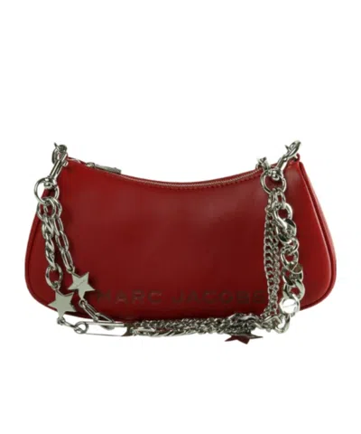 Marc Jacobs The Star Charm Leather Shoulder Bag In Red