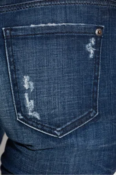 Dsquared2 Distressed Flared Jeans In Blue