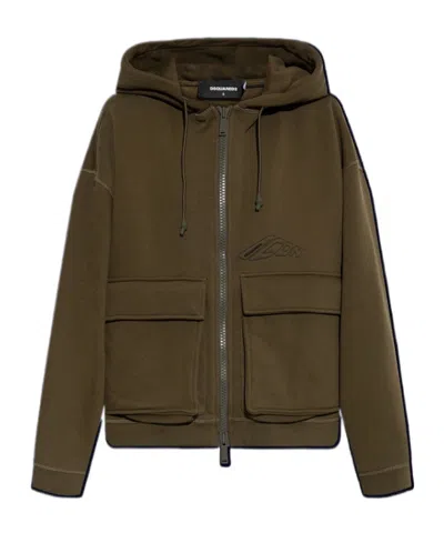 Dsquared2 Long-sleeved Hooded Sweatshirt In Multi