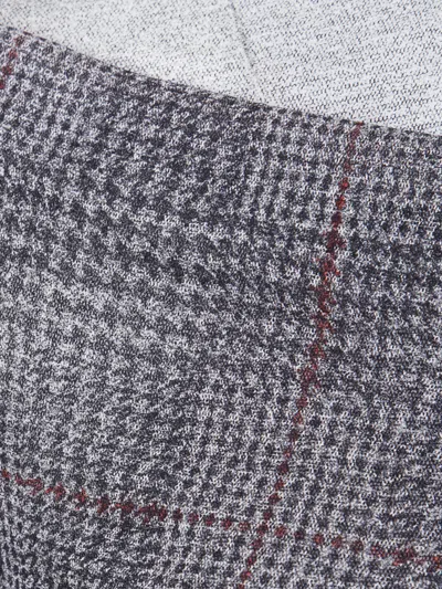 Jean Paul Gaultier Women Body Shadow And Prince Of Wales Print Mesh Top In Gray