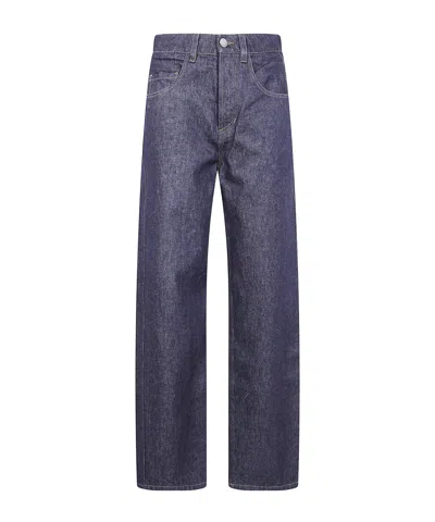 Uma Wang Belt Loop Jeans In Blue