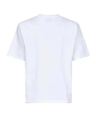 Casablanca Oversized T-shirt With Dragonfly Floral Print In White