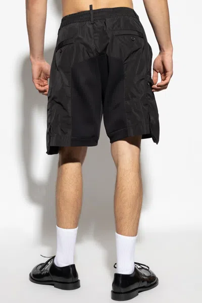 Dsquared2 Panelled Pocket Shorts In Black