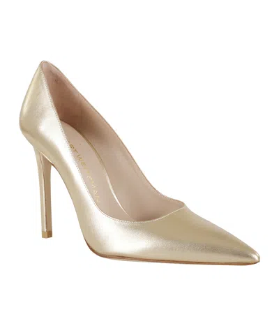 Stuart Weitzman Pointed High Heels In Gold