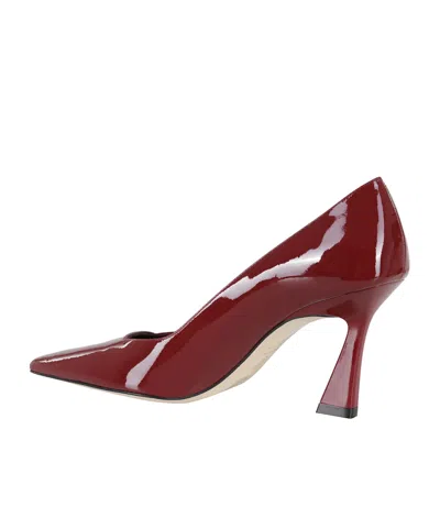 Stuart Weitzman Pointed Toe Patent Finish High Heel In Red