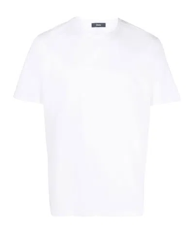 Herno Regular Fit Short Sleeve Crew Neck T-shirt In White