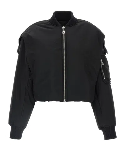 Jean Paul Gaultier Short Zip-up Jacket In Black