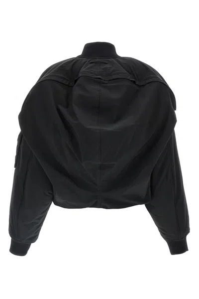 Jean Paul Gaultier Short Zip-up Jacket In Black
