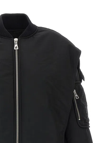 Jean Paul Gaultier Short Zip-up Jacket In Black