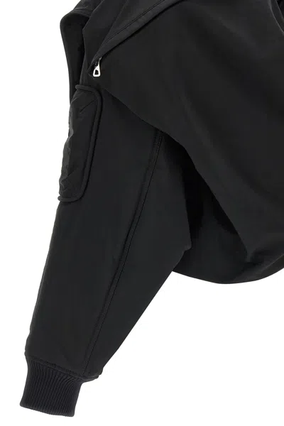 Jean Paul Gaultier Short Zip-up Jacket In Black