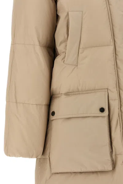 Brunello Cucinelli Shiny Zipper Pull Down Jacket In Neutral
