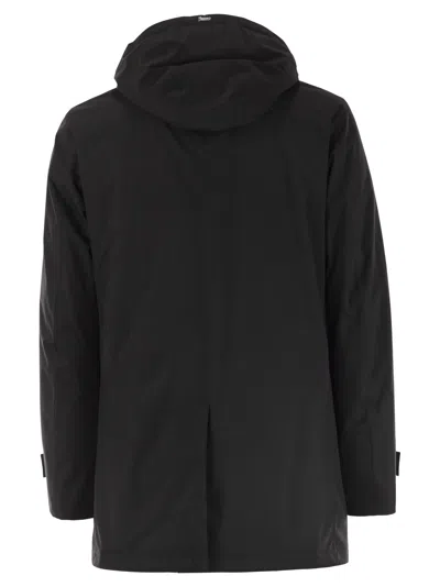 Herno Men's Padded Jacket With Detachable Hood In Black