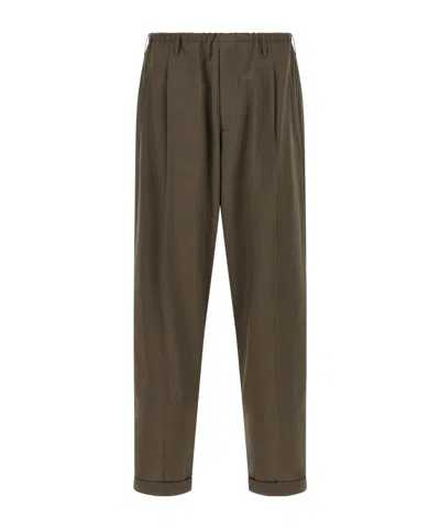 Magliano Tailored Trousers With Pleats And Pockets In Brown