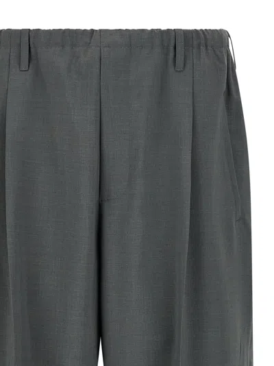 Magliano Pleated Elastic Waist Trousers With Back Pocket In Gray