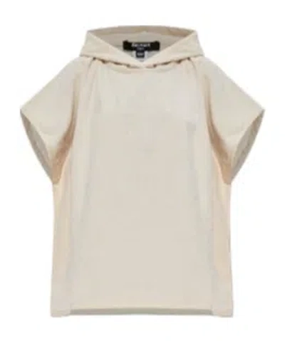 Balmain Hooded Logo Poncho In White