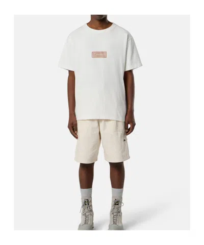 Stone Island Raw Beauty Recycled Cotton Archive Print T-shirt In White