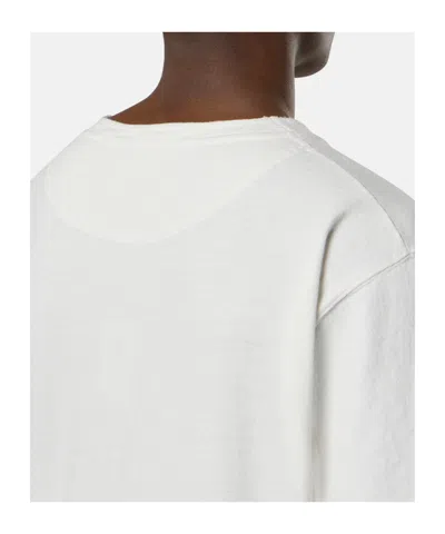 Stone Island Raw Beauty Recycled Cotton Archive Print T-shirt In White