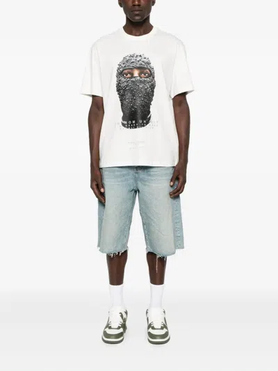 Ih Nom Uh Nit Graphic Print Crew Neck Short Sleeve T-shirt In White