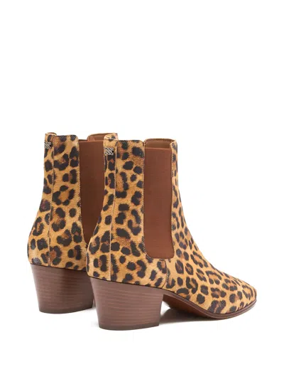 Casadei 50mm Leopard-print Block-heel Ankle Boots In Multi