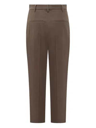 Brunello Cucinelli Tailored Trousers With Back Pocket And Belt Loops In Brown